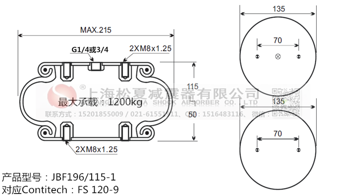 JBF196/115-1橡膠<a href='http://www.qolybup.cn/' target='_blank'><u>空氣彈簧</u></a>
