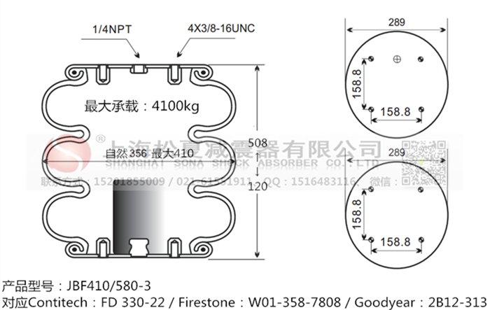 JBF410/580-3橡膠<a href='http://www.qolybup.cn/' target='_blank'><u>空氣彈簧</u></a>